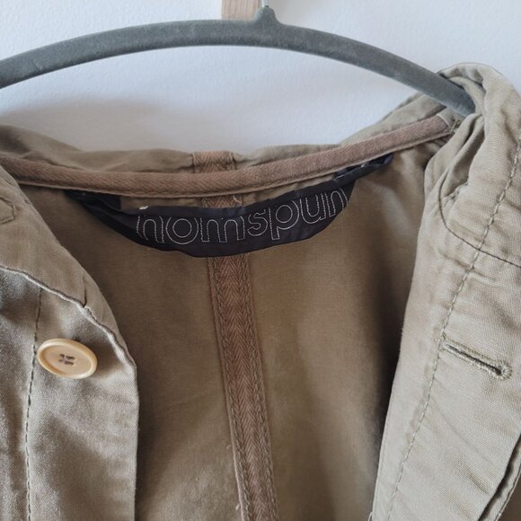 Tan Workwear Jacket Loose Style by Homespun, Medium Petite - Picture 5 of 12